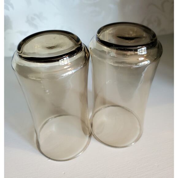 Vintage MCM Libbey Bolero Brown Smoke 12 oz Tumbler Drinking Glasses Set of 2 - Picture 6 of 7